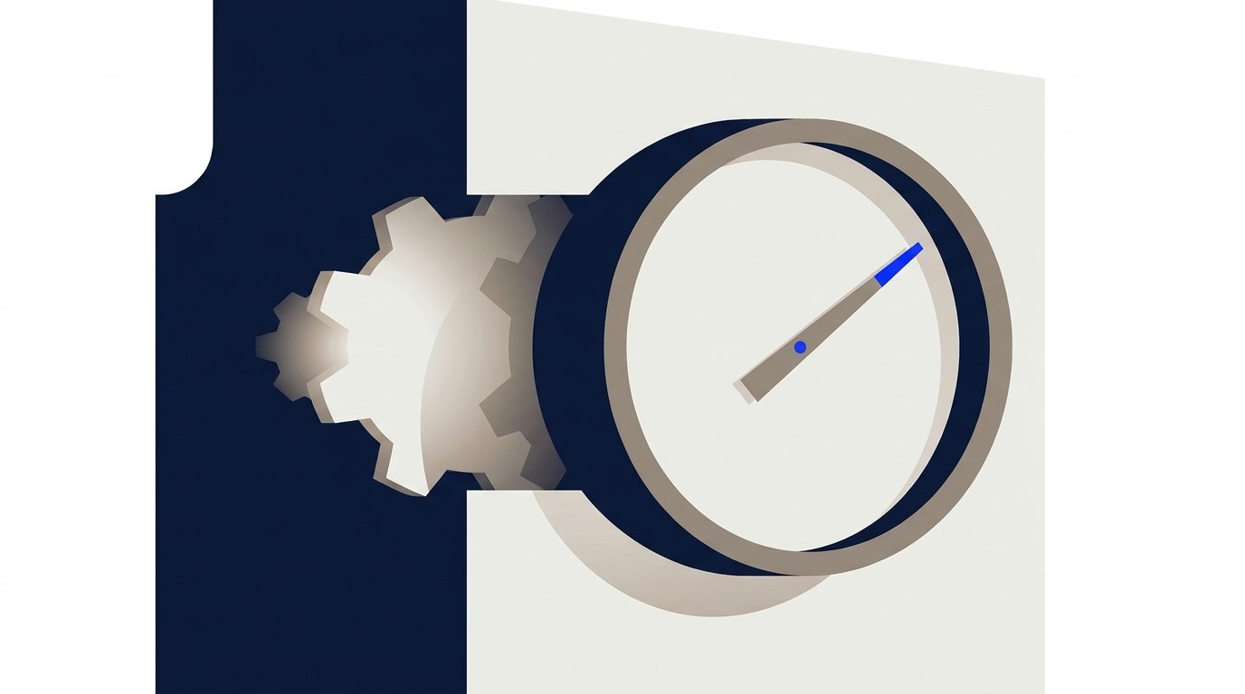Illustration of a large circular dial with a long pointer mounted on a wall, with a cutaway section behind showing the space where the mechanism would be.